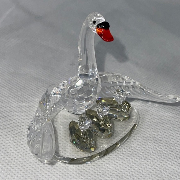 SWAROVSKI SILVER CRYSTAL SWANS